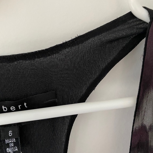 Robert Rodriguez Scoop Neck Silk Shift Dress Multi Color Graphic Print Lace Trim - Picture 10 of 15